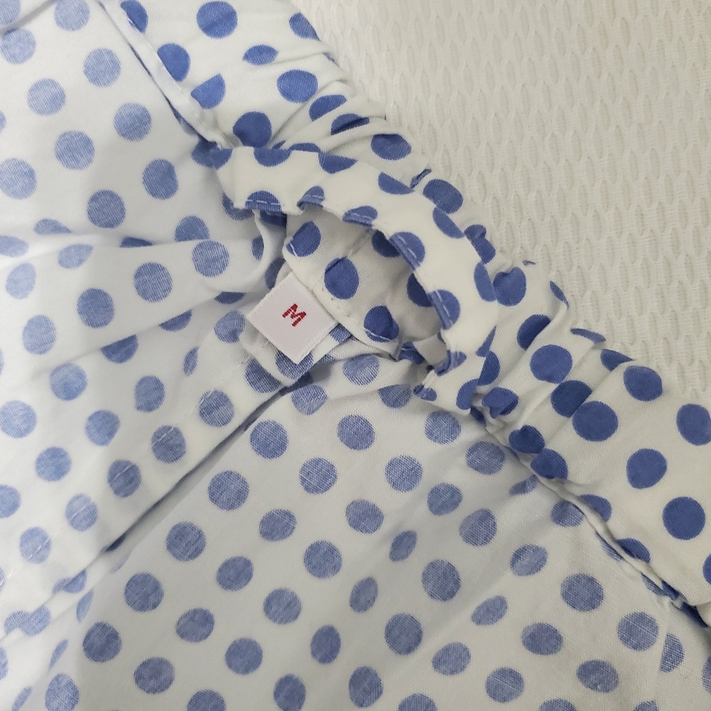 Brooks Brothers Blue and White Cotton Polka Pajama Set Women Medium - Picture 5 of 7